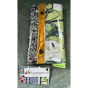 Tropical Translucent Pop Art Clutch Wallet Handcrafted In Chile Botanical Art